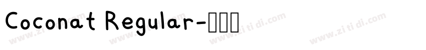 Coconat Regular字体转换 Coconat Regular字体转换